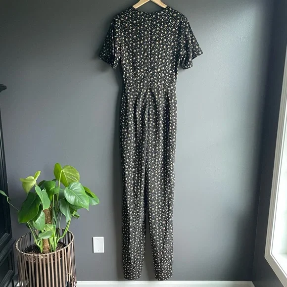Asos Fashion Union Tall Tie Front Jumpsuit in Floral NWT - 4 Tall - Picture 8 of 9